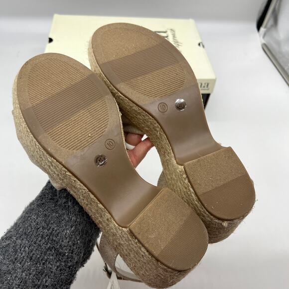 a.n.a Womens Dukes Heeled Sandals Brown Natural Size 10M - Picture 3 of 10